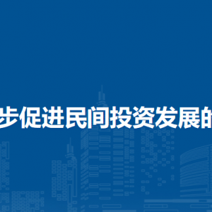 关于进一步促进民间投资发展的若干措施（全文）