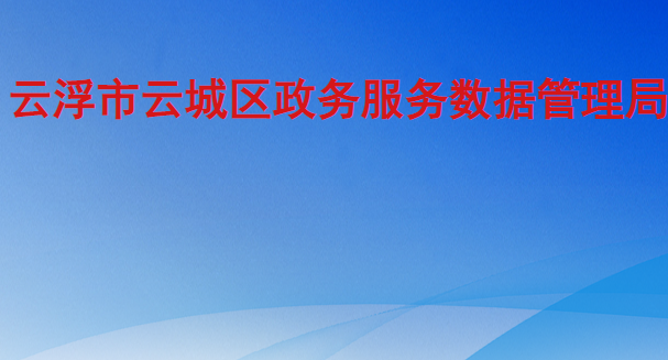 云浮市云城区政务服务数据管理局