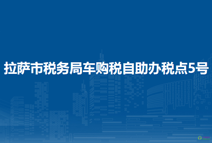 拉萨市税务局车购税自助办税点5号