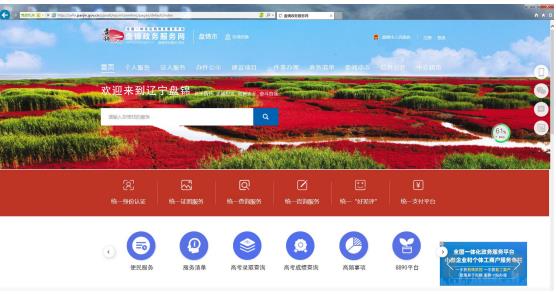 登录盘锦市政务服务网