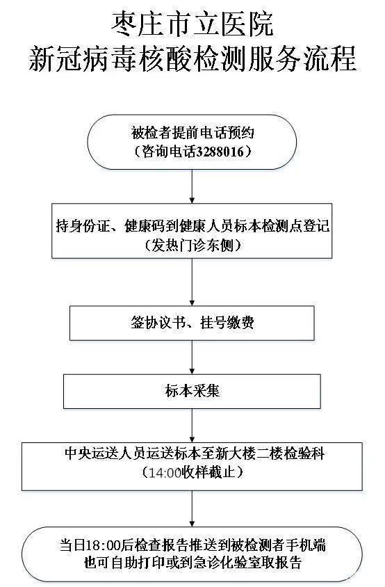 枣庄市立医院核酸检测流程