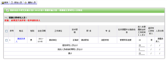 课题参加人员列表