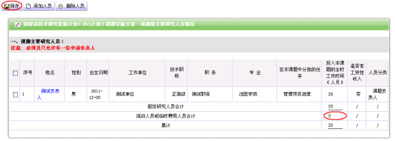 修改流动人员或临时聘用人员合计