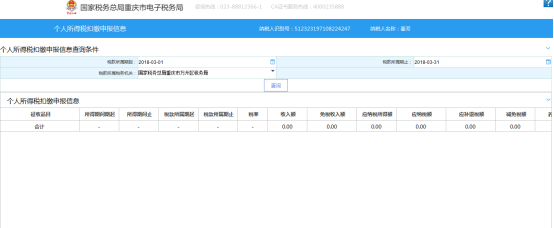 个人所得税扣缴申报信息查询