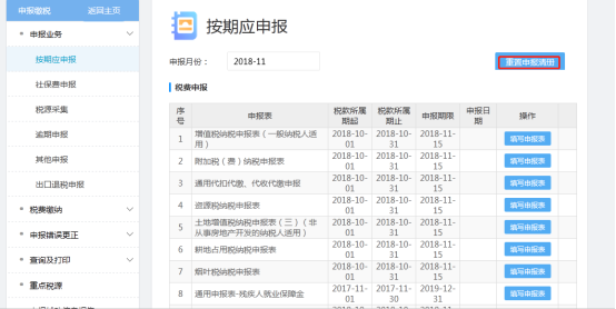 重置申报清册