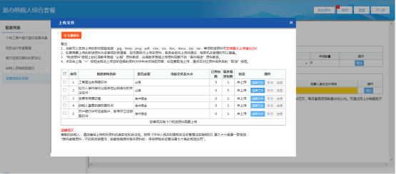  附送资料需要上传五项，两项必报，三项条件报送