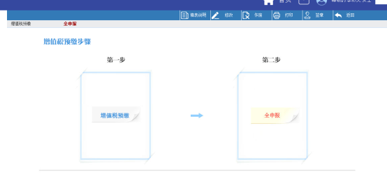 进入海南省电子税务局纳税增值税预缴申报页面