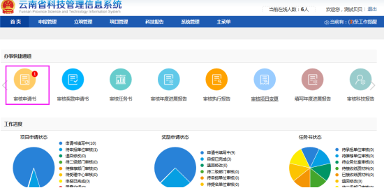 进入到待审核申请书的列表中