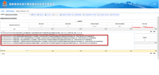 进入《增值税减免税申报明细表》