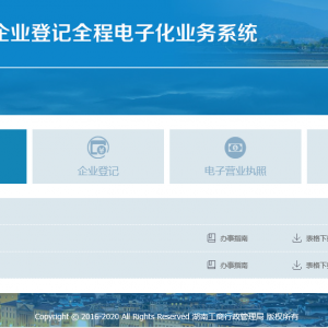 湖南省企业登记全程电子化业务系统企业设立登记（外网）及签名操作说明