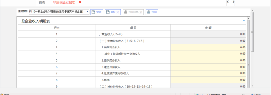 录入附表营业收入及成本费用明细表