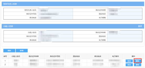 删除办税人（附）