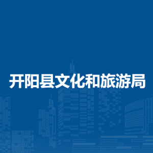 开阳县文化和旅游局文化旅游广播电视管理科（行政审批科）