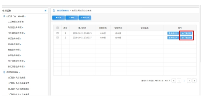 打印申报数据 打印申报数据