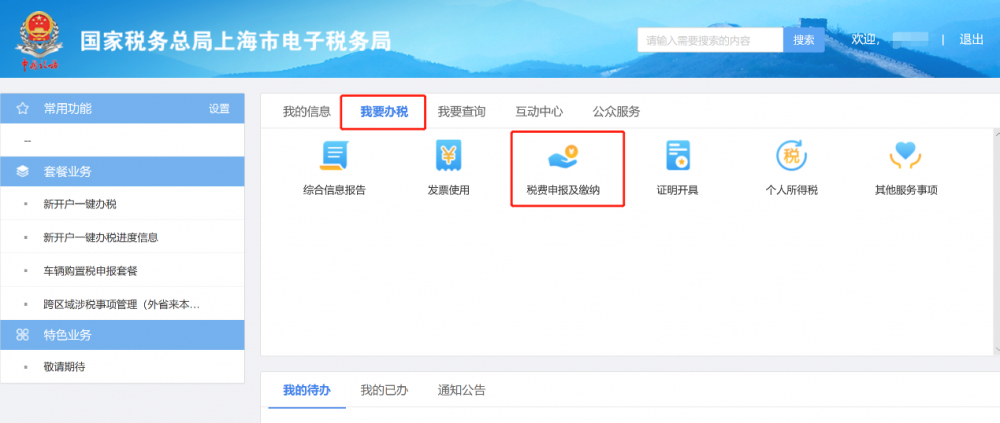 税费申报及缴纳