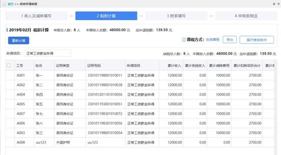 更正下月属期—重新计算前 更正下月属期—重新计算前