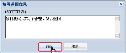 项目退回意见