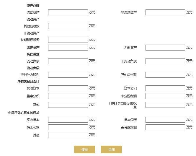 填写资产负债情况