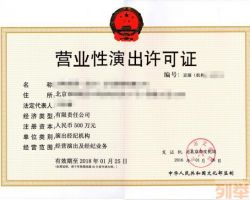 营业性演出许可证