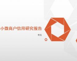 2017年中国小微商户信用研究报告（考拉）