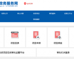 辽宁投资项目在线审批监管平台办事大厅入口