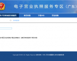 广东电子营业执照查询系统入口