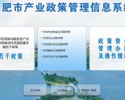 合肥市产业扶持项目管理信息系统办事入口