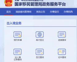 国家移民管理局网上服务平台入口