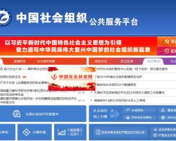 中国社会组织公共服务平台入口