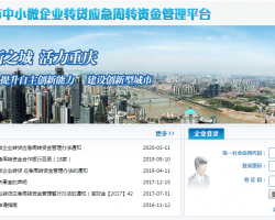 重庆市中小微企业转贷应急资金管理平台