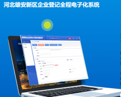河北雄安新区企业登记全程电子化系统入口