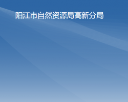 阳江市自然资源局高新分局