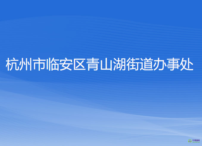 杭州市临安区青山湖街道办事处