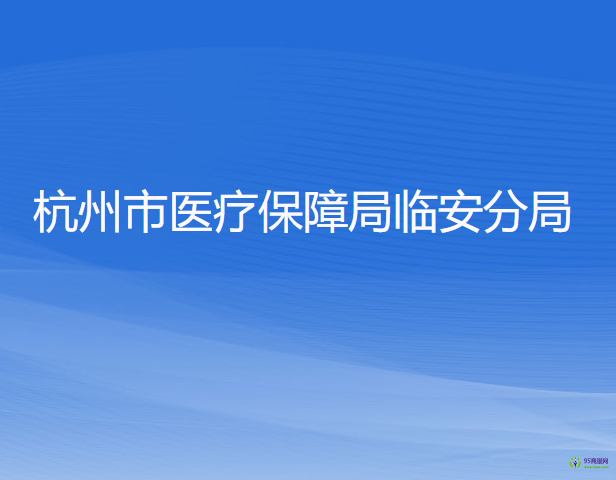 杭州市医疗保障局临安分局