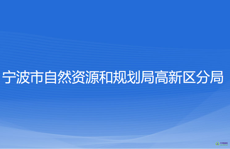 宁波市自然资源和规划局高新区分局