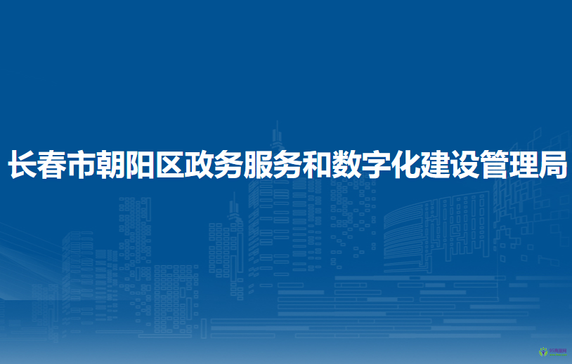 长春市朝阳区政务服务和数字化建设管理局