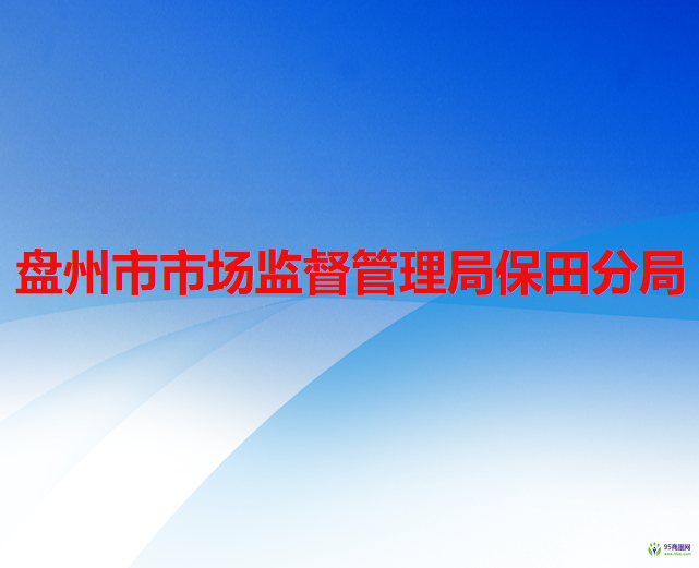 盘州市市场监督管理局保田分局