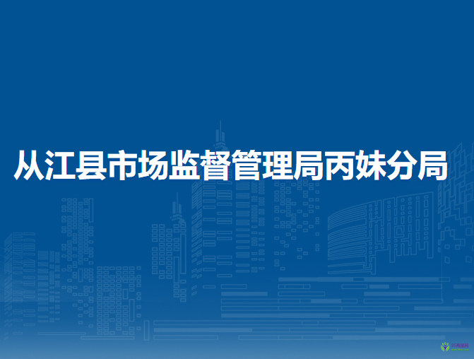 从江县市场监督管理局丙妹分局