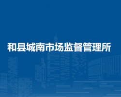 和县城南市场监督管理所